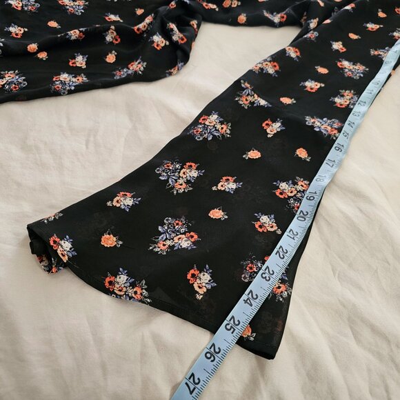 Torrid Plus Size Black Sheer Dress With Bell Sleeves - Picture 13 of 13